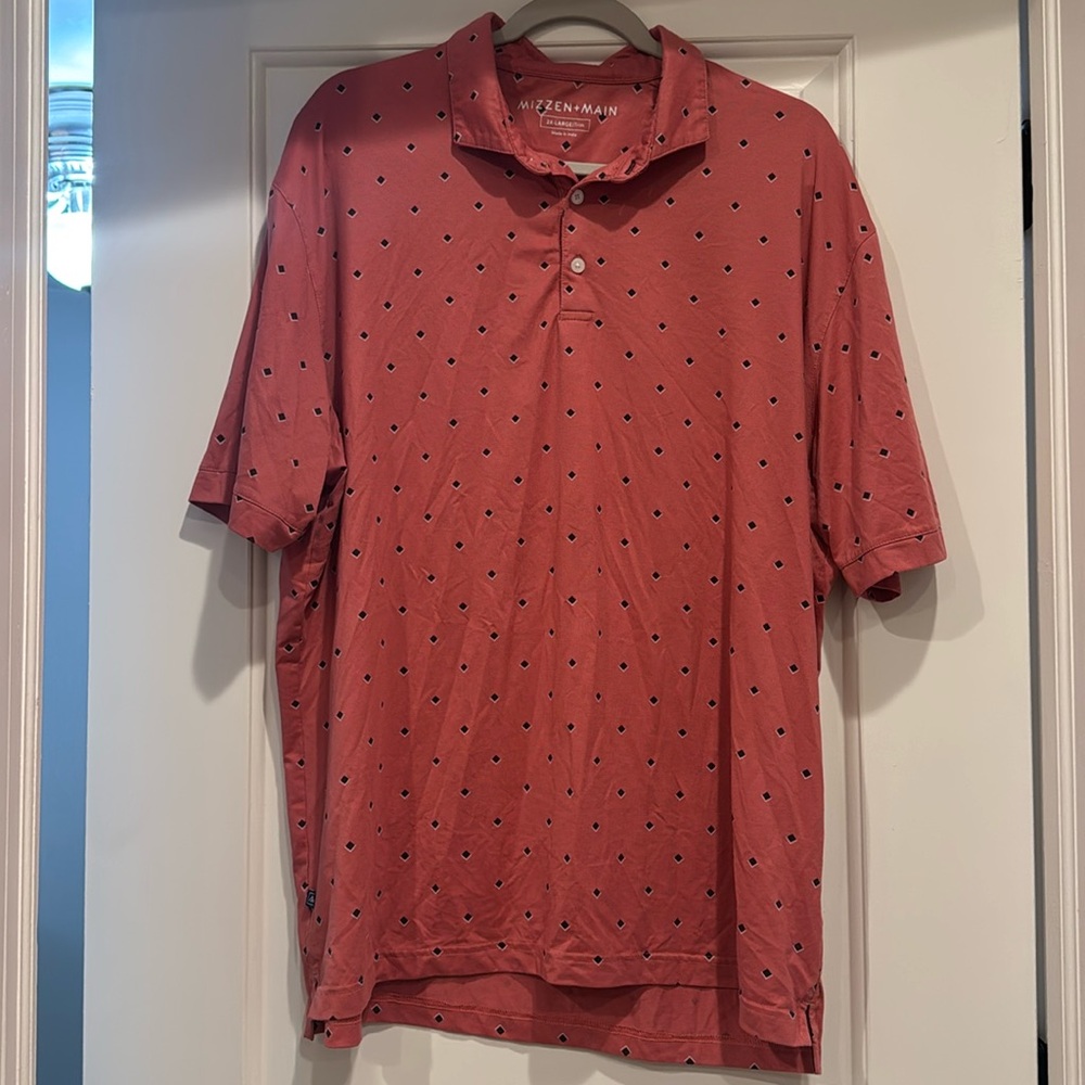 Dark pink (mauve) polo. XXL Mizzen & Main